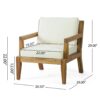 Outdoor Club Chair With Cushions (Set of 2) - Beige - Image 3