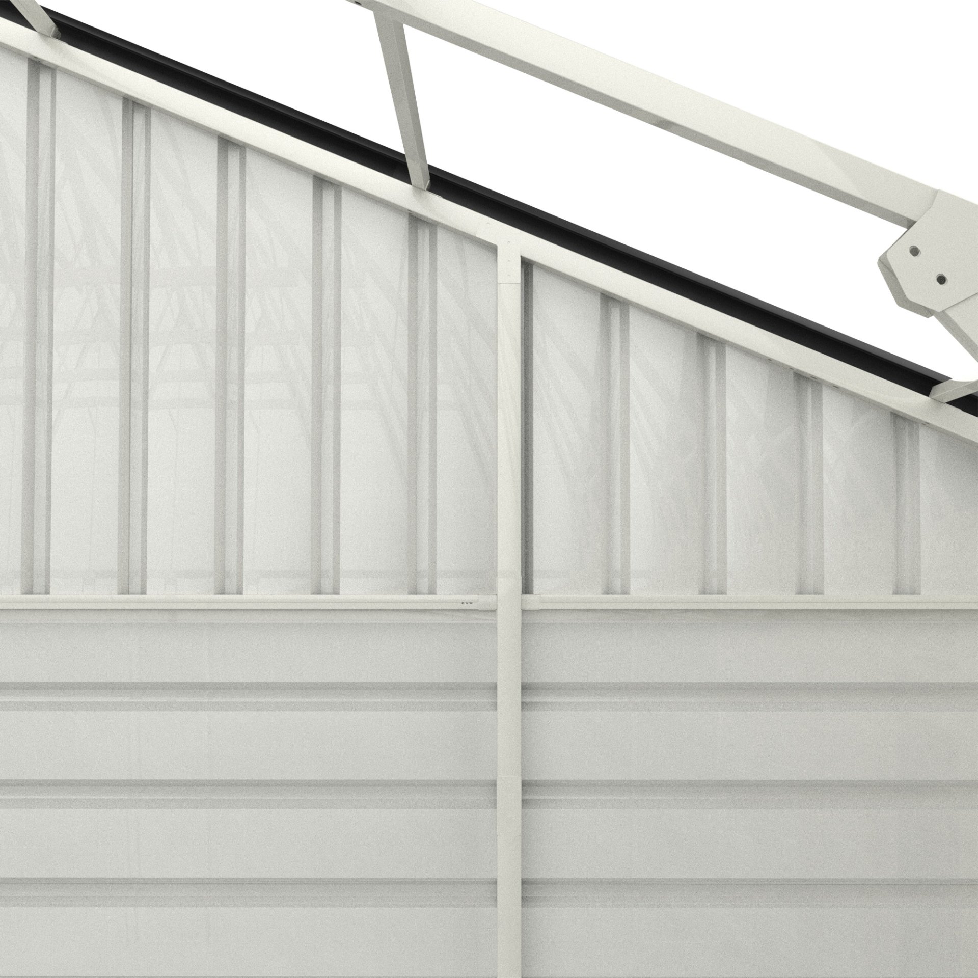 Double Garage Metal Shed With Side Entry Door - White - Image 4