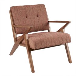 Lounge Chair With Tufted Upholstery Frame - Orange