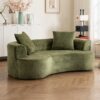 Modular Sectional Sofa With Chaise, Cloud Sectional Modern Sleeper Couch With Deep Seat, Sponge Compression Sofas - Green - Image 5