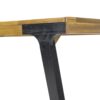 Acacia Wood Patio Dining Table, 69"L Rectangle Outdoor Table - Teak / Black - Image 13