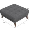 Addison - Square Upholstered Ottoman - Dark Gray - Image 13