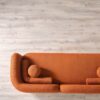 Donna - Japandi Style Boucle Sofa - Brown / Burnt Orange / Orange - Image 11