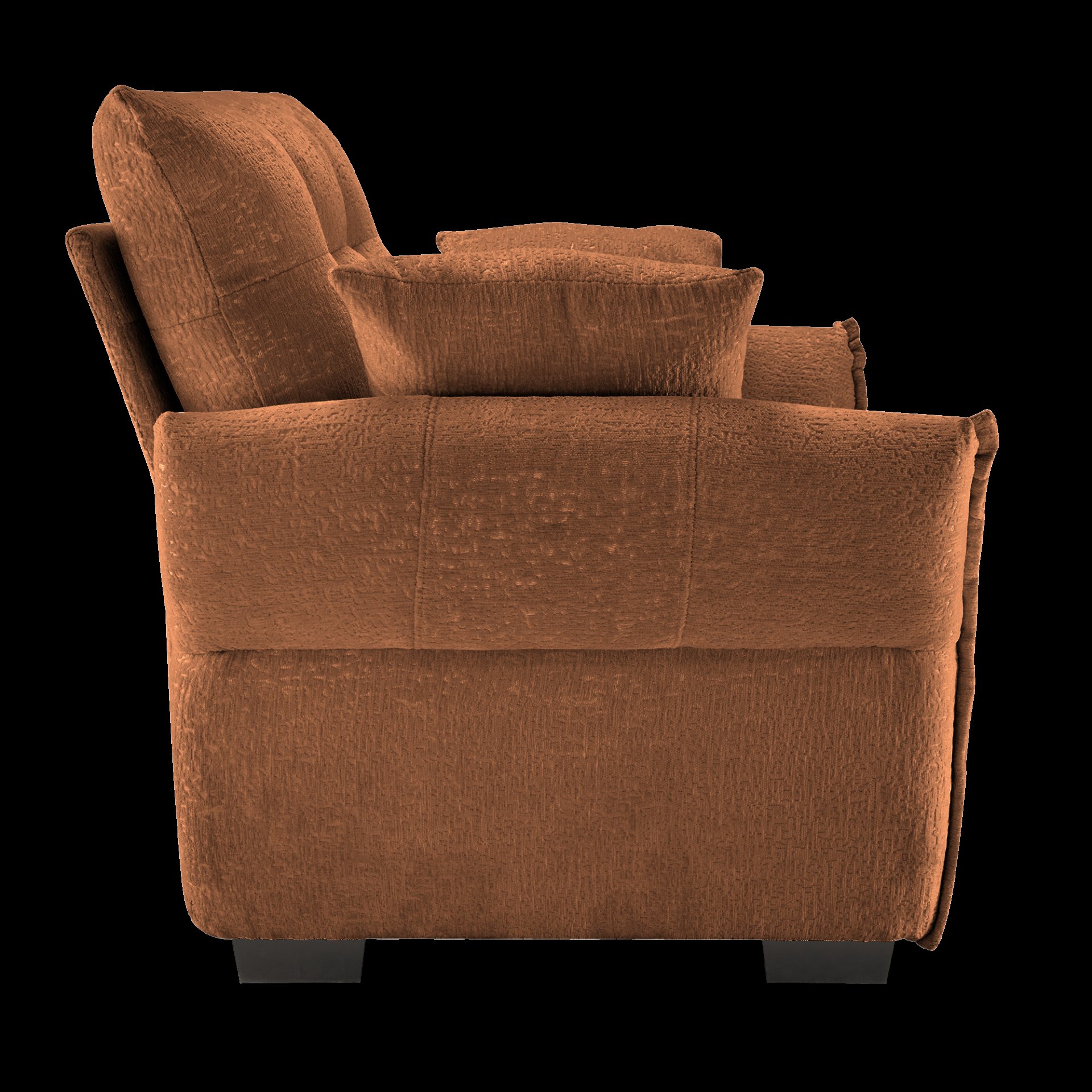 Modern Ergonomic Single Seater Sofa With High Resilience Cushions - Burnt Orange - Image 9