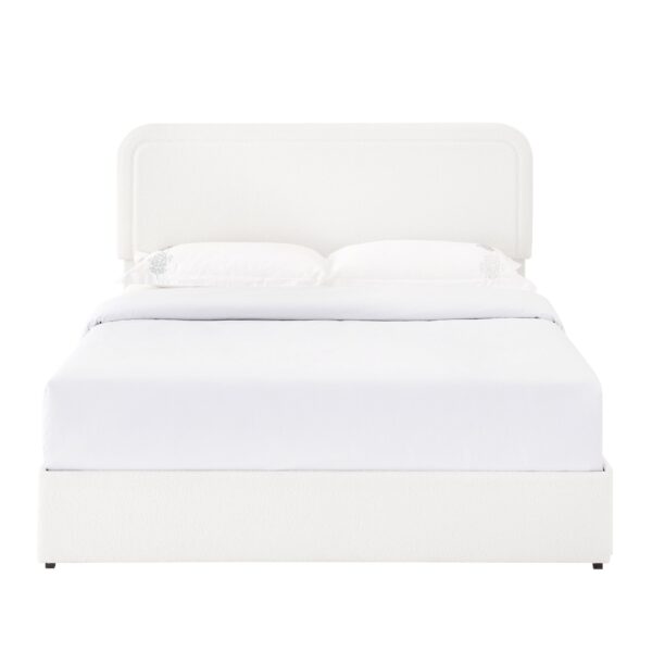 Liv - Queen Upholstered Platform Bed With Patented 4 Drawers Storage - Ivory Boucle