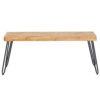 Modern Coffee Table Tea Table, Cocktail Table With With Chevron Pattern & Metal Hairpin Legs For Living Room - Natural - Image 9