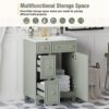 24" Bathroom Vanity Cabinet With Sink - Green - Image 7