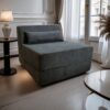 Three In One Folding Sofa, Convertible Bed, Easy To Carry Outdoors, Suitable For Living Room, Bedroom, Lounge, Outdoor - Dark Gray - Image 2