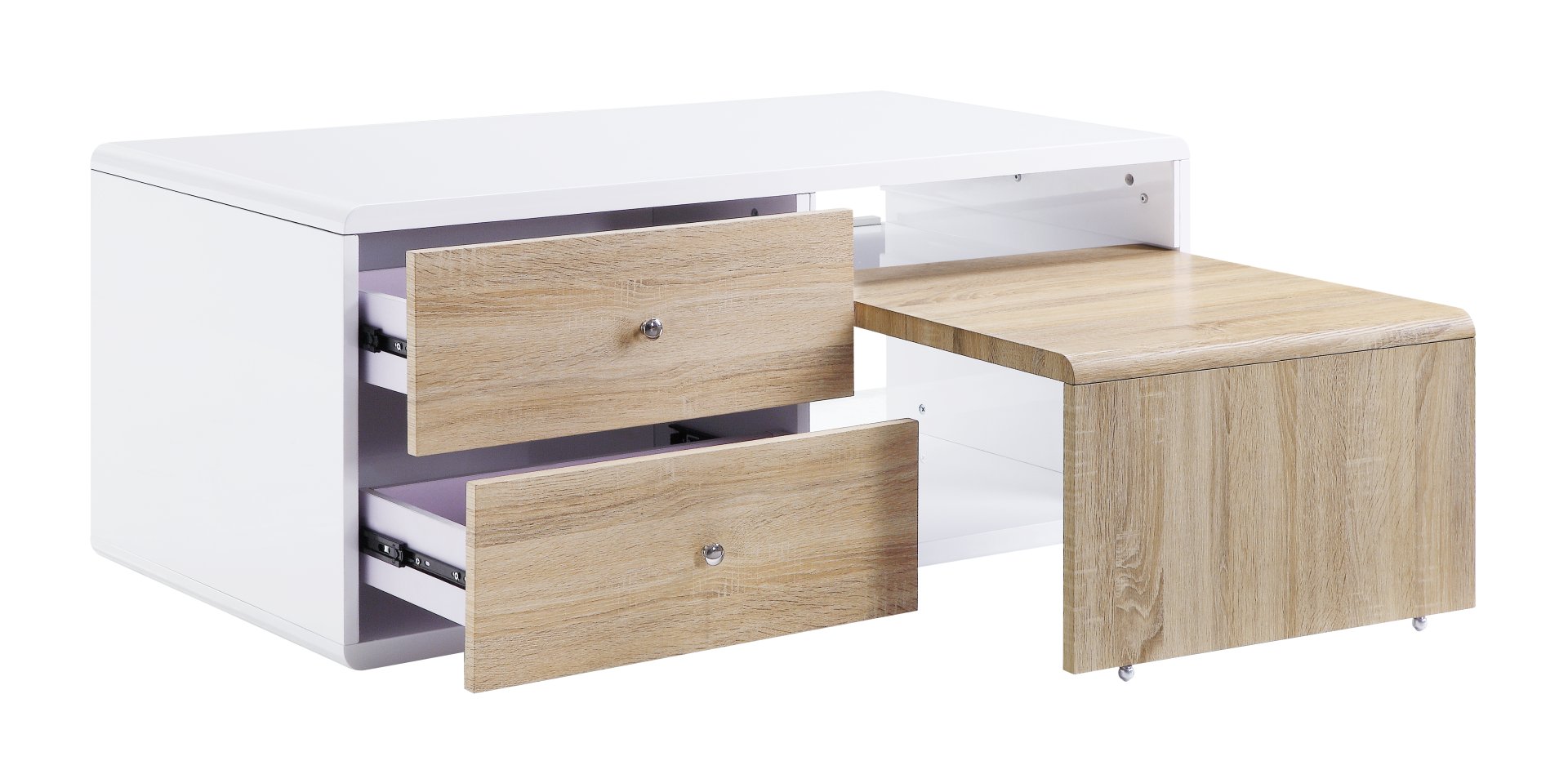 Verux - High Gloss Coffee Table - White - Image 2