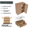 Modern Imitative Wall Mounted Bathroom Vanity With Resin Sink & 2 Side Cabinet, Soft Close Drawer - Imitative Oak - Image 6