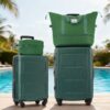 2 Piece Luggage Set With Bags Expanable Spinner Wheels ABS Lightweight Suitcase With Tsa Lock 20" / 24" - Green - Image 23