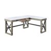 Talmar - Marble Top & Rustic Writing Desk With Lift Top - Oak - Image 3