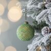 Christmas Ball Ornaments, Decorative Hanging Ball Christmas Tree Ornaments, For Holiday Party Decorations (Set of 6) - Green - Image 2