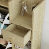 Natural Bohemia Style Shoe Cabinet, Shoe Rack Cabinet With 3 Rattan Flip Drawers, 3 Square Shelves And 1 Storage Drawer, Shoe Organizer With Mulit Storage Space And Hooks For Hallway, Entryway - Natural - Image 17
