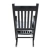 Elegant Wooden Porch Rocker Chair, Comfortable Wide Seat - Black - Image 6