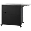 Versatile Outdoor Cabinet With Folding & Expandable Work Surfaces, Ample Storage Space, And Lockable Wheels - Matte Black - Image 23