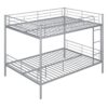 Full Over Full Metal Bunk Bed - Sliver - Image 2