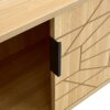Spider- Web Textured Modern Coffee Table Geometric Art And Practical Design - Natural Wood - Image 17
