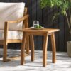 Kinesis - Outdoor Side Table With Slatted Top And Wood Frame - Teak - Image 2