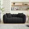Cozy Beanbag Chair With High Resilience Foam Core For 2 - Black - Image 11