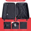 Luggage 4 Piece Lightweight Suitcase With Rotating Wheels, 24" And 28" With Tsa Lock, (16/20/24/28) - Red - Image 5