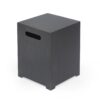 Modern Iron Tank Holder Side Table With Powder Coated Frame - Brown / Gold - Image 7