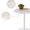 Circa - End Table With Marble Textured Top - White - Image 2