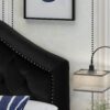 Kaarina - Contemporary Tufted Fabric Full / Queen Headboard - Black - Image 4