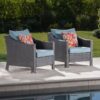 Modern Antibes Armchair With Water Resistant Cushions - Gray - Image 2