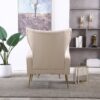 Modern Accent Chair With Ottoman, Comfy Armchair For Living Room, Bedroom, Apartment, Office - Beige - Image 6