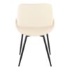Fabrico - Mid-Century Modern Accent Dining Chair (Set of 2) - Cream / Black - Image 5