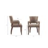 Arm Dining Chair With Nail Head Detailing - Brown / Espresso - Image 3