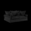 Modern Comfy Upholstered Sofa Cloud Couch, Deep Seat Couches With Multiple Large Soft Pillows, Convertible Deep Seat Chaise Longue For Living Room - Black - Image 9