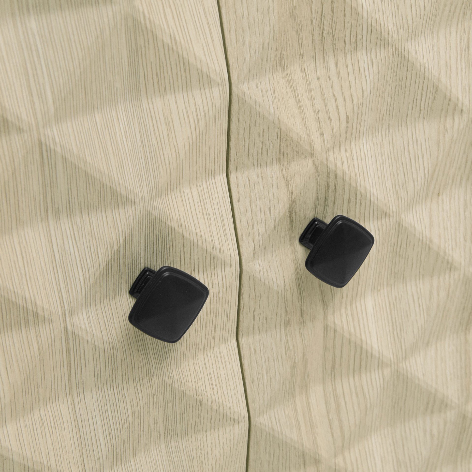 Modern 2 Door 3 Drawer Storage Cabinet, Buffet Cabinet With 2 Embossed Door For Living Room, Kitchen, Entryway - Natural - Image 19