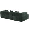 Sectional Sofa Full Compressed Sofa Modular Sofa Couch Free Combined Sofa With Deep Seating And 2 Side Pockets For Living Room - Green - Image 24