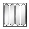 Large 4 Oval Wall Mirror With Square Frame, Home Decor For Living Room, Bedroom, Entryway, Office - Black - Image 2