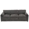 Cozy Upholstered 3 Seater Sofa Oversized Comfy Cloud Sofa Double Cushion 3 Seater Sofa Plush Cushion Sofa Couch For Living Room - Gray - Image 12