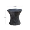 Thrive - Hourglass Rattan Table With No Glass Top - Black - Image 3