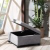 Aspen - Ottoman Soft Close Storage Charcoal Upholstered - Charcoal - Image 5
