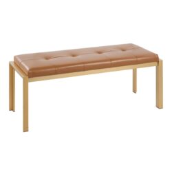 Fuji - Contemporary Bench - Gold / Camel