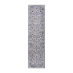 Marfi - 2' X 8' Oriental Runner Rug - Gray / Blue