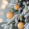 Christmas Ball Ornaments, Glass Decorative Hanging Ball Christmas Tree Ornaments For Holiday Party Decorations (Set of 12) - Gold - Image 4