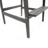 Outdoor Acacia Wood Adirondack Barstools (Set of 2) - Natural Stained - Dark Gray - Image 15