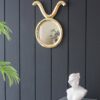Modern Round Mirror With Aluminum Frame, Wall Decor For Entryway Living Room Hallway - Gold - Image 4