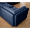 Modular Sectional Sofa With Cylindrical Backrest And Armrests Storage Deep Comfortable Seating Chenille 4 Seat L Shaped Sofa - Blue - Image 19