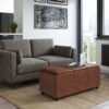 Avalon - Storage Ottoman - Distressed Saddle Brown - Image 7