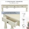 Console Table Long Console Table With Drawers And Shelf For Entryway, Hallway, Living Room - Antique White - Image 10