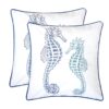 Seahorses Pillow Cover With Matching Back - Indigo - Image 5