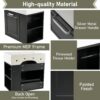 Modern Wall Mounted Bathroom Vanity With Sink, Soft Close Drawer, Adjustable Shelf, Toilet Paper Holder - Black - Image 8