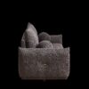 Lamb's Wool 2 Seater Cushion Sofa Comfortable Sofa For Living Room Bedroom And Other Casual Spaces Lamb's Wool Sofa With 2 Cushions And 2 Ball Pillows (Set of 2) - Gray - Image 16